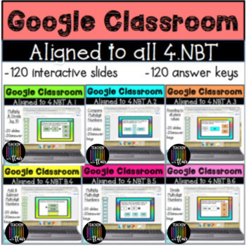 Preview of 4.NBT Google Classroom Bundle