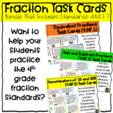 4.NF.1-7 Fractions Task Card Bundle (printable and digital) 