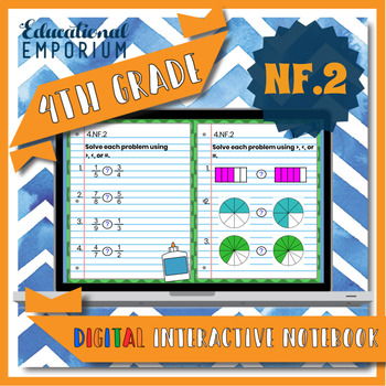 Preview of 4.NF.2 Interactive Notebook: Compare Fractions for Google Classroom™