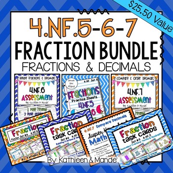 Preview of 4.NF.5, 4.NF.6, & 4.NF.7 BUNDLE: Fractions & Decimals