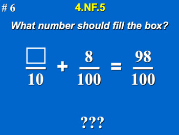 Preview of 4.NF.5 4th Grade Math - Add & Express Fractions As Equivalent Bundle with Google