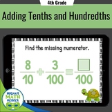 4.NF.5 Adding Tenths and Hundredths Task Cards | BOOM, Goo