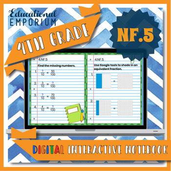 Preview of 4.NF.5 Interactive Notebook: Add Tenths and Hundredths ⭐ Digital