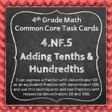 4.NF.5 Task Cards ★ Add Fractions with Denominators 10 and