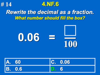 Preview of 4.NF.6 4th Grade Math - Use Decimal Notation for Fractions Google Slide Set