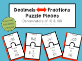 4.NF.6 - Fraction to Decimal Puzzle Pieces