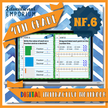 Preview of 4.NF.6 Interactive Notebook: Fractions & Decimal Notation for Google Classroom™