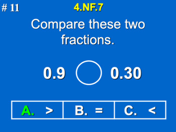 Preview of 4.NF.7 4th Grade Math - Compare Two Decimals to Hundredths Google Slide Set