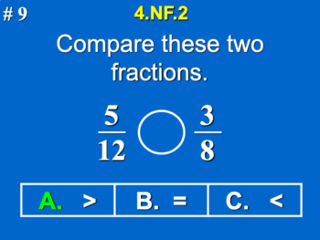 Preview of 4.NF.A.2 4th Grade Math - Compare Two Fractions Google Slide Set