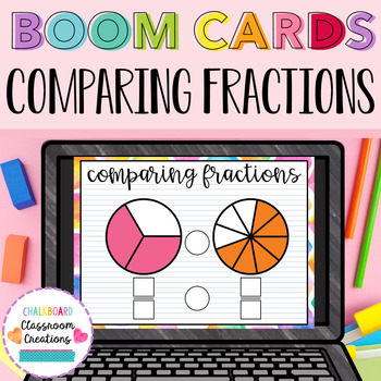 Preview of 4.NF.A.2 Comparing Fractions BOOM CARDS