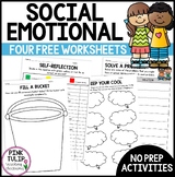 Social Emotional Worksheets - Four Free Activities