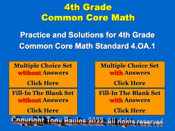 Preview of 4.OA.1 4th Grade Math - Multiplication As Comparison Word Problems Google Slides