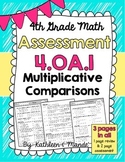 4.OA.1 Assessment: Multiplicative Comparisons