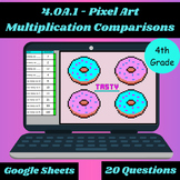 4.OA.1 - PIXEL ART - Multiplication Comparisons Digital Activity