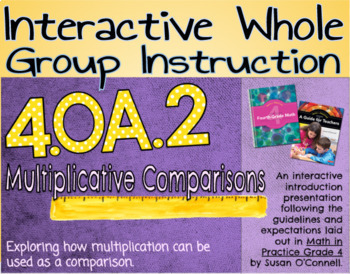 Preview of 4.OA.2 Multiplicative Comparisons Google Slides