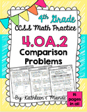 4.OA.2 Practice Sheets: Comparison Problems