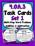 4.OA.3 Task Cards {Set 1}: Multi-Step Word Problems (Add &
