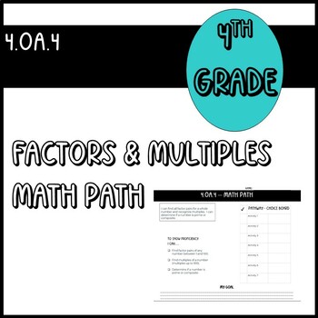 4.OA.4 (Factors and Multiples) - Math Path Template by This Farm Girl ...