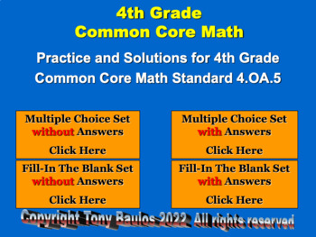 Preview of 4.OA.5 4th Grade - Generate Number Patterns That Follow A Rule Bundle w/ Google