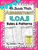 4.OA.5 Assessment: Rules & Patterns