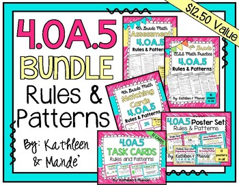 Preview of 4.OA.5 BUNDLE: Rules & Patterns