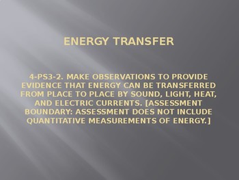 Preview of 4 PS3-2 Energy Transfer - Heat: PowerPoint