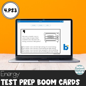 Preview of 4.PS3 TNReady Test Prep Boom Cards - Energy