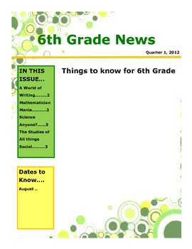 Preview of 4 Page Newsletter Template: Modern Green Theme