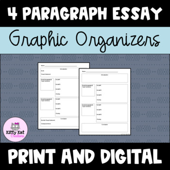 Preview of 4 Paragraph Essay Graphic Organizer