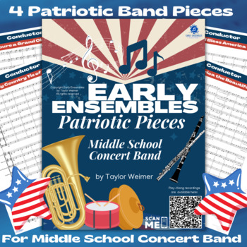 Preview of 4 Patriotic Band Pieces - for Middle School Concert Band