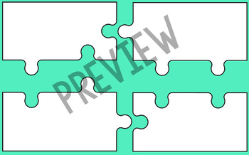 20 Piece Jigsaw Puzzle Blank Template - Clip Art Set by LailaBee