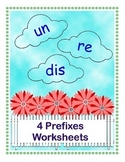 4 Prefixes Worksheets (un, re, dis)