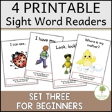 4 Printable Beginning Early Readers to reinforce Sight Wor