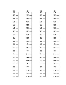 Preview of 4 Printable Number-lines 1-20