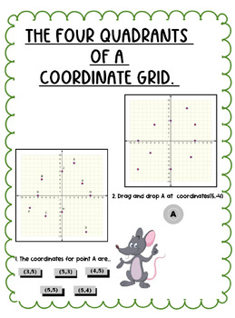 Preview of 4 Quadrant Coordinate Grid.