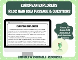 4.RI.02 European Explorers Main Idea Passage & Questions