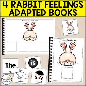 Preview of 4 Rabbit Feelings Adapted Books for Special Education | Easter Adapted Books