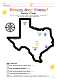 4 Regions of Texas Map Activity & Notes Organizer