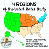 4 Regions of the United States Study