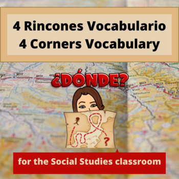 Preview of 4 Rincones/ 4 Corners for Social Studies Vocabulary