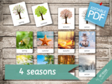 4 SEASONS • 36 Editable Montessori 3-part Cards • Spring S