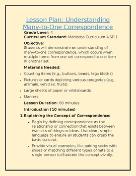 Preview of 4.SP.1 Understanding Many-To-One Correspondence