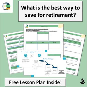 Preview of 4. Saving for Retirement lesson plan | 401k | Roth IRA | Retirement Accounts
