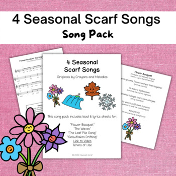 Preview of 4 Seasonal Scarf Songs for Preschool & Elementary Music Class