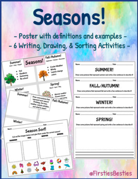 Preview of 4 Seasons Activities & Poster! Four Seasons of the Year