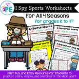 4 Seasons - Color, Shape & Counting I SPY Sport Worksheets