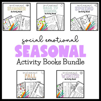 Preview of 4 Seasons Early Finisher Activities Packet and Mindful Coloring for SEL