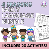 4 Seasons Early Language Bundle | Parent Handout | No Prep