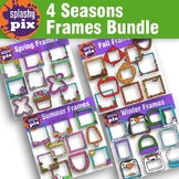 4 Seasons Frames Clipart Bundle