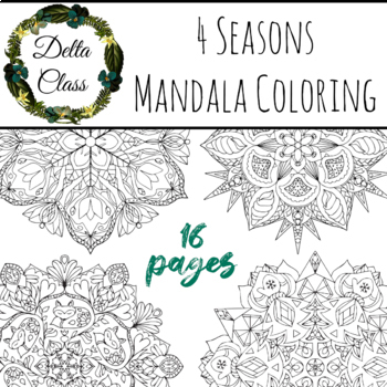Four Seasons Coloring Page Worksheets Teaching Resources Tpt